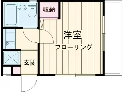 レッドフラッツ成城(1K/1階)の間取り写真