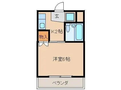 カクサンコーポ(1K/3階)の間取り写真