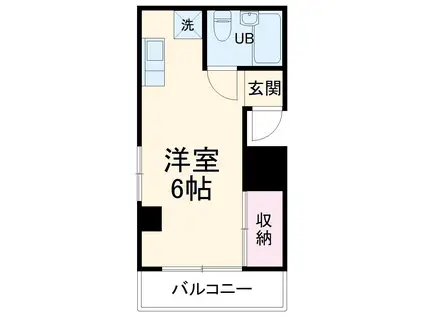 小塩マンション(ワンルーム/4階)の間取り写真