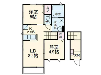 MAISON LAUREL(2LDK/2階)の間取り写真