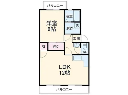 マイシャトー国府台(1LDK/4階)の間取り写真