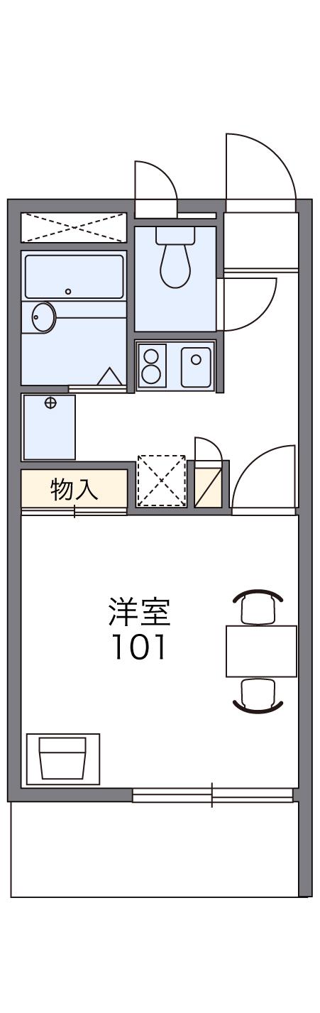 レオパレスNISHIGAIⅡ(1K/2階)の間取り写真