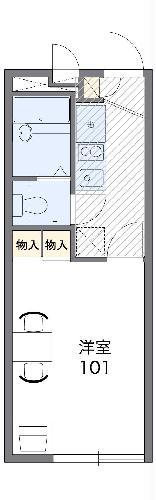 レオパレスピーヌス(1K/1階)の間取り写真