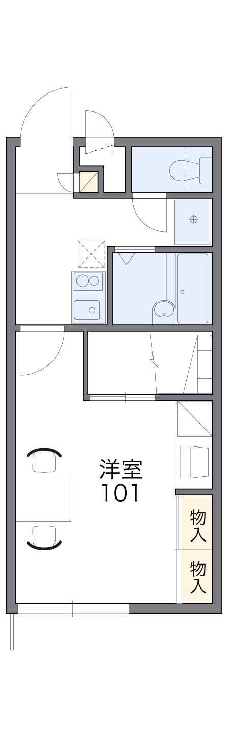 レオパレスディアマンテ(1K/2階)の間取り写真