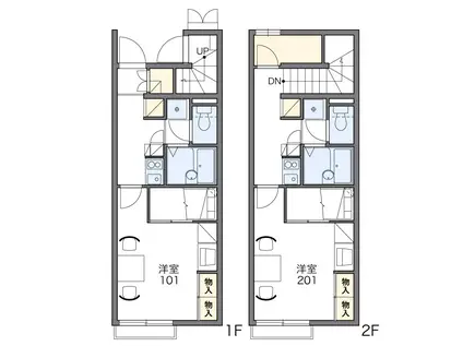 レオパレスエクセルハイムC(1K/1階)の間取り写真