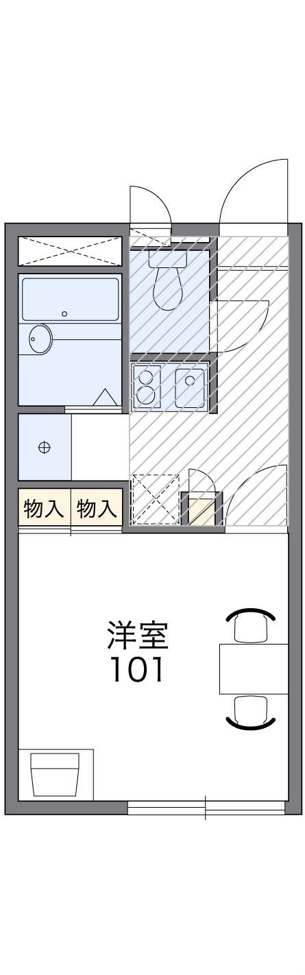 レオパレスMIE(1K/1階)の間取り写真