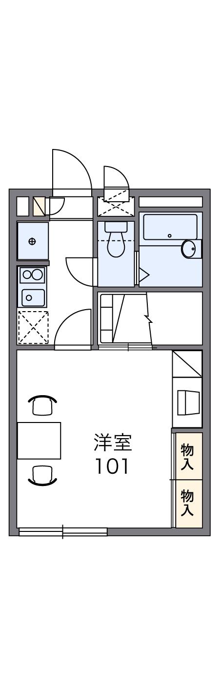 レオパレスピエスト(1K/2階)の間取り写真