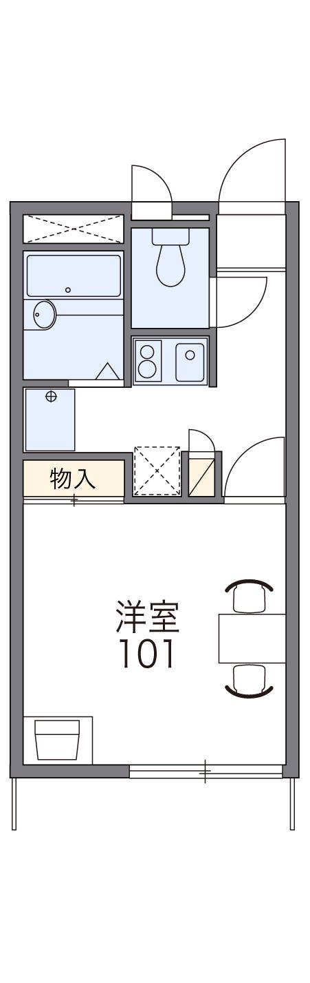 レオパレスノビア カーサ(1K/1階)の間取り写真