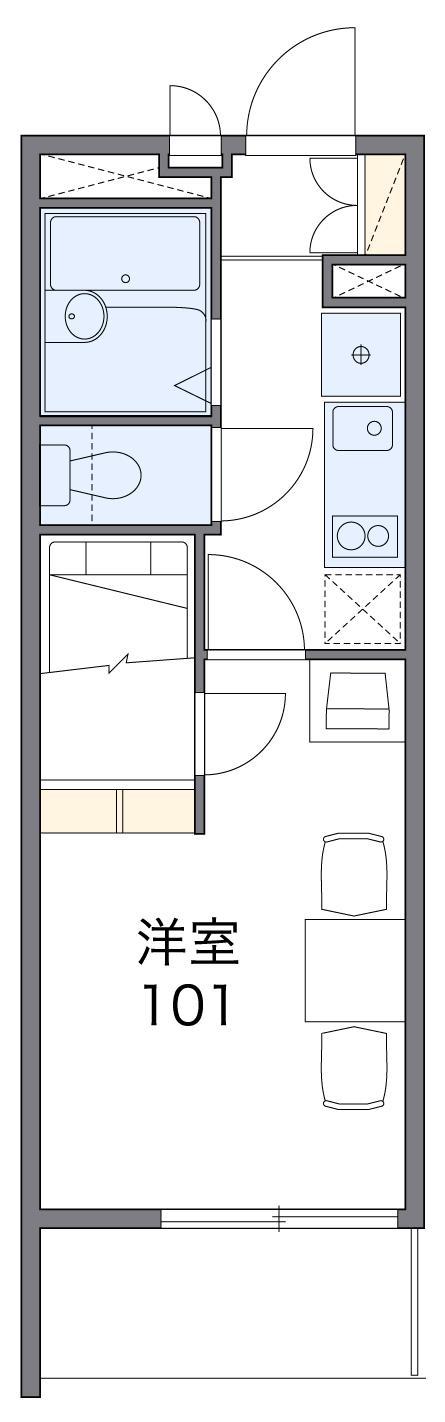 レオパレスサンリッチ(1K/3階)の間取り写真