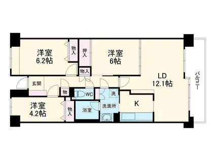 PLENDY市川大野(4LDK/3階)の間取り写真