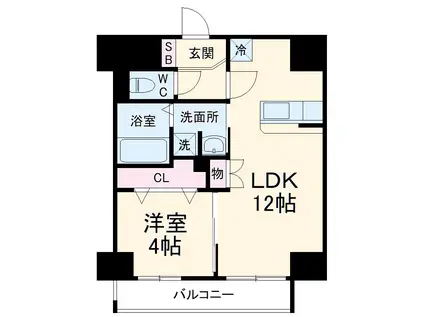 LIBTH前島Ⅰ(1LDK/2階)の間取り写真