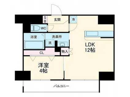 LIBTH前島Ⅰ(1LDK/6階)の間取り写真