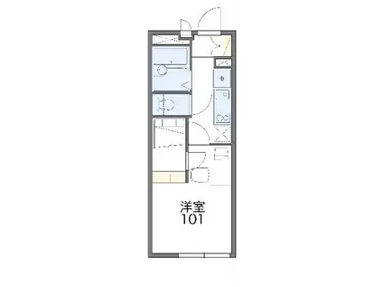 レオパレスシルバコート(1K/1階)の間取り写真