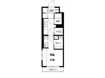 メゾンポプリ(1K/1階)の間取り写真