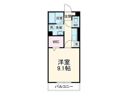 AVENUE布橋(1K/2階)の間取り写真