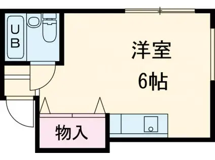 ハイムベイス(ワンルーム/1階)の間取り写真
