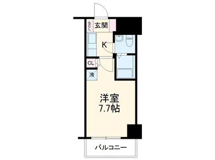 ケイ・ティ・ファースト(1K/8階)の間取り写真