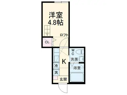  屏風浦アパート(1K/2階)の間取り写真