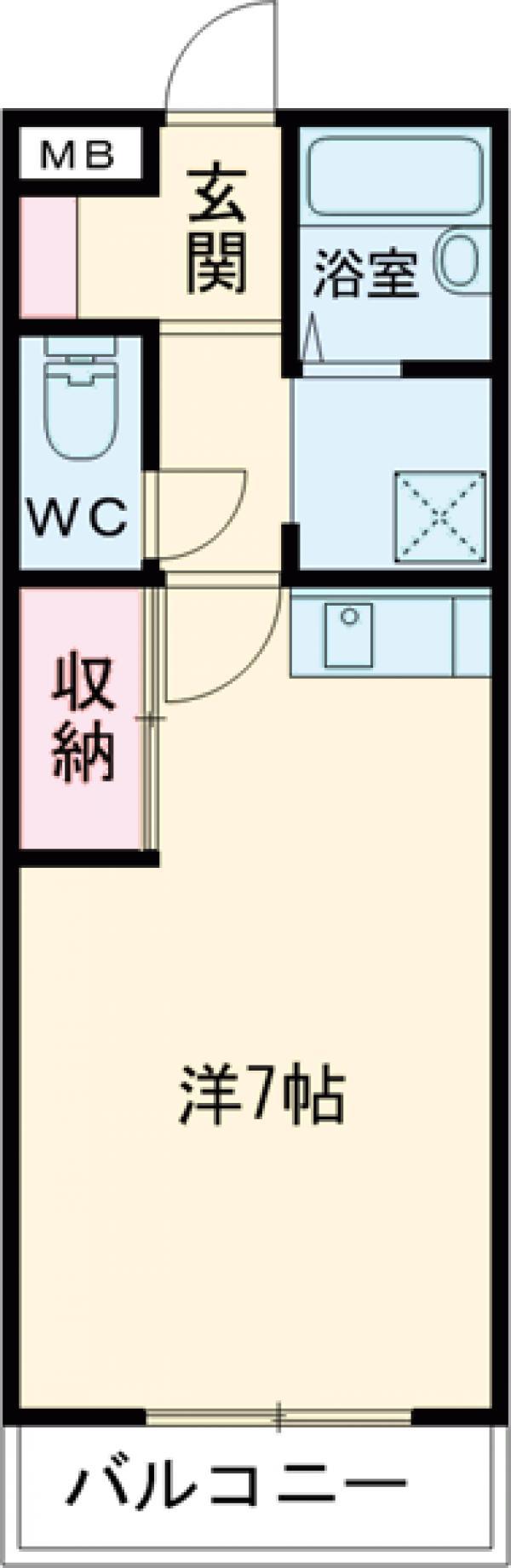 フォレスタハイツ(ワンルーム/1階)の間取り写真