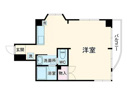 ロードパレス(ワンルーム/2階)の間取り写真