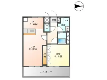 GOD VALLEY(1LDK/2階)の間取り写真