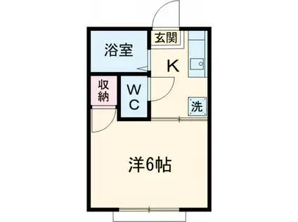 石橋コーポ(1K/1階)の間取り写真