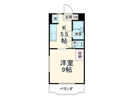 メゾンフィルライト(1DK/1階)の間取り写真