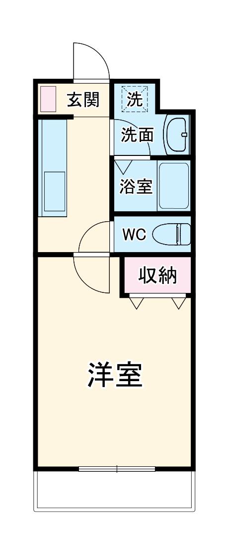 マンションきんかん(1K/1階)の間取り写真