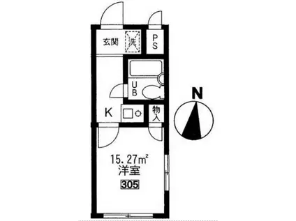 シティプラザ浦和(1K/3階)の間取り写真