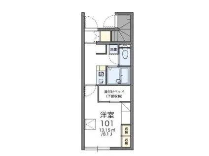 レオパレスサンハート(1K/1階)の間取り写真