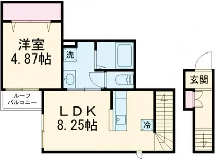 MAISON DE LANGE(1LDK/2階)の間取り写真