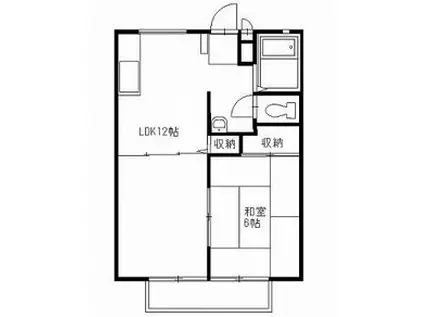 セキグチハイツ(1LDK/2階)の間取り写真