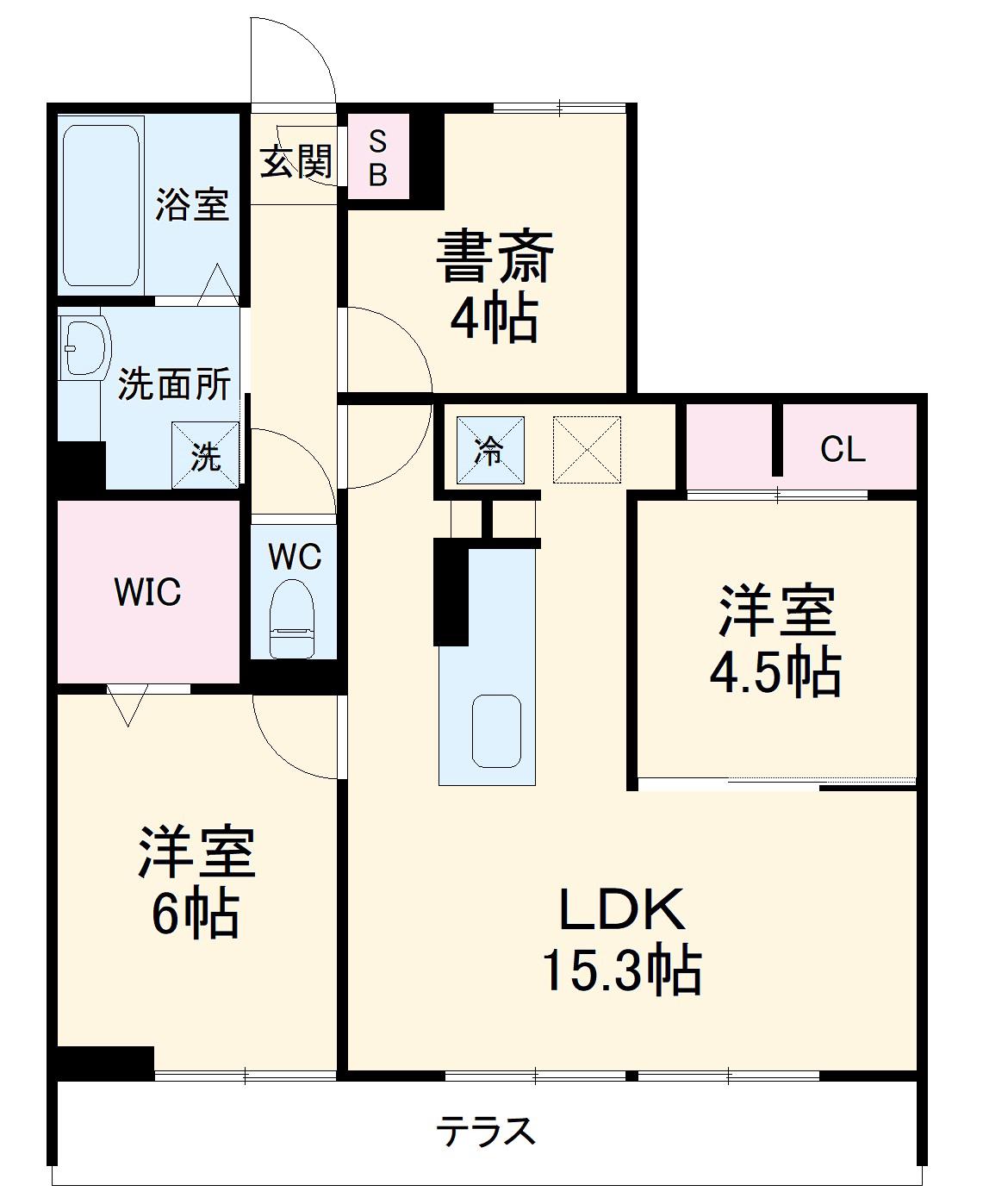 アーリントンハイツV(2LDK/3階)の間取り写真