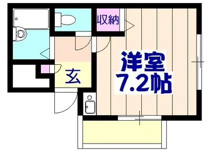 アトリエ ミズノ(ワンルーム/2階)の間取り写真