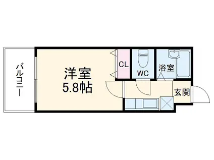 コンフォートマンション仲町第2(1K/2階)の間取り写真