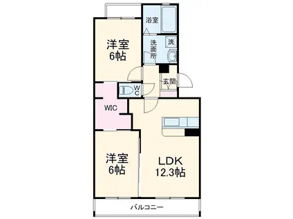 LA GRANDE MAISONⅡ(2LDK/2階)の間取り写真