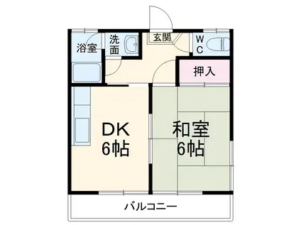 コーポ・シライ(1DK/2階)の間取り写真