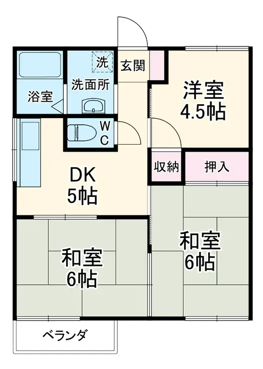 サンハイツA 2階階 間取り