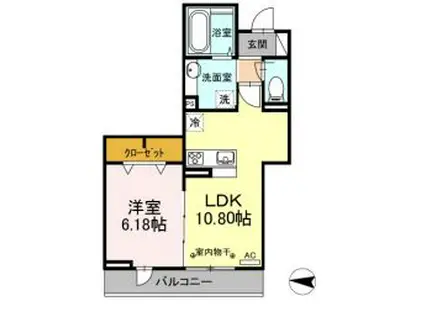 ソフィアハイツ(1LDK/2階)の間取り写真