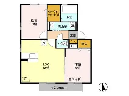 グランド メゾンB(2LDK/2階)の間取り写真