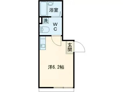 マーレ梅島(ワンルーム/2階)の間取り写真