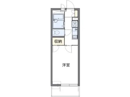 レオパレスフィエスタY102(1K/3階)の間取り写真