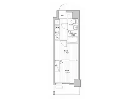 アーバハイツ六町2号館(2K/3階)の間取り写真