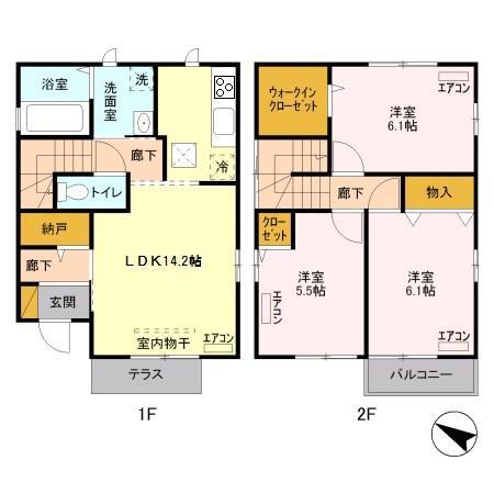フェリーチェ(3LDK)の間取り写真