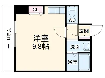 オネスト吉塚(ワンルーム/4階)の間取り写真