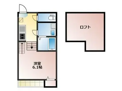 GRACE(1K/1階)の間取り写真