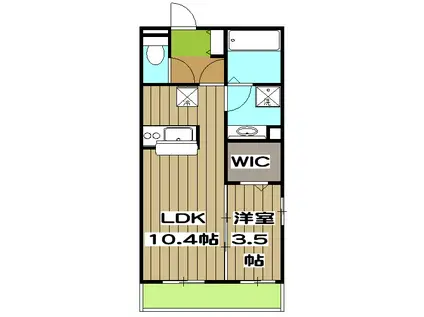 サンフラワーA(1LDK/1階)の間取り写真