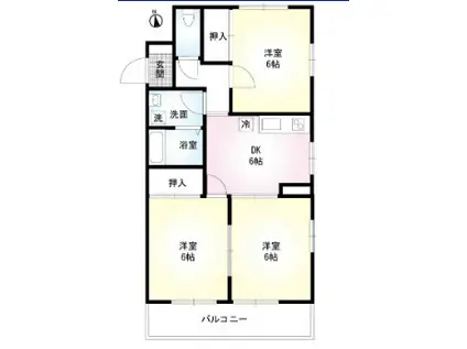 ファミール鵠沼(3DK/1階)の間取り写真