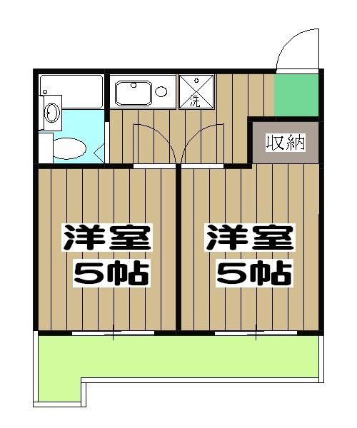 アメニティ京都二番館(2K/5階)の間取り写真