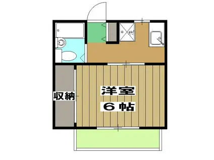 ブルーインKIMURA(1K/1階)の間取り写真